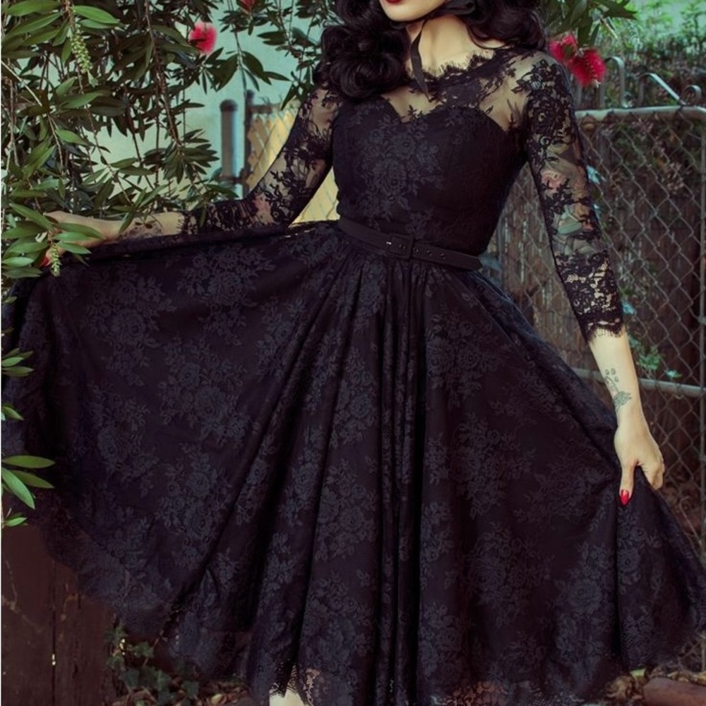 Mourning Dress in Black La Femme en Noir NWT
